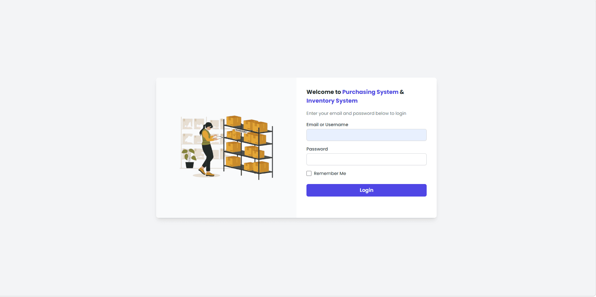 Purchasing & Inventory Management System preview