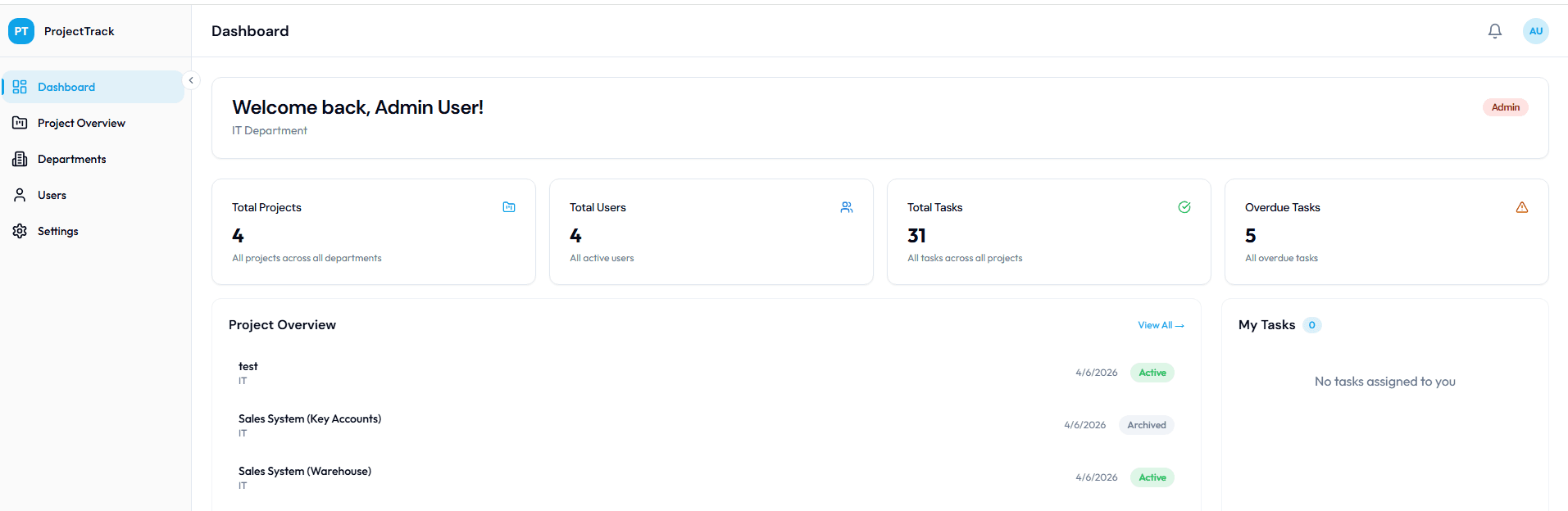 Project Tracker preview